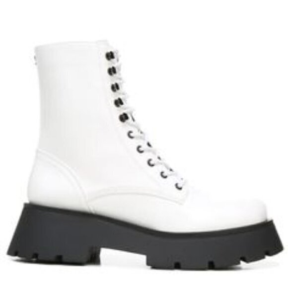 CIRCUS BY SAM EDELMAN Womens White Lolita Combat Boot Size 7 - Picture 2 of 5